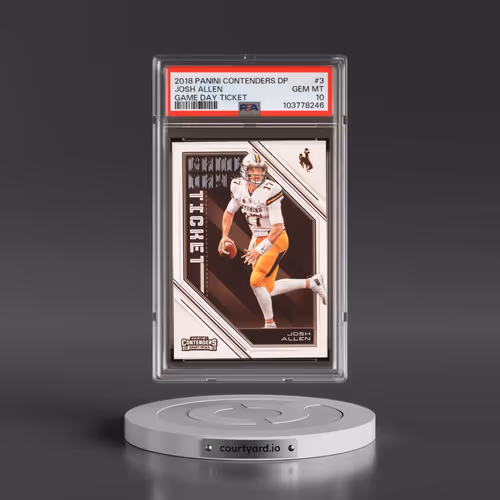 2018 Panini Contenders Draft Picks Game Day Ticket #3 Josh Allen (PSA 10 GEM MINT)