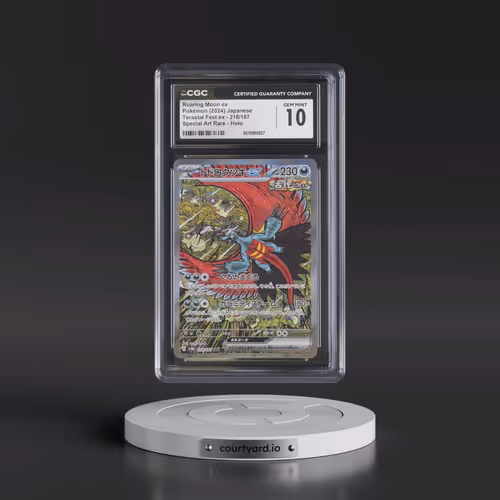2024 High Class Pack: Terastal Fest ex - sv8a #218/187 Roaring Moon ex - Special Art Rare Holo (CGC