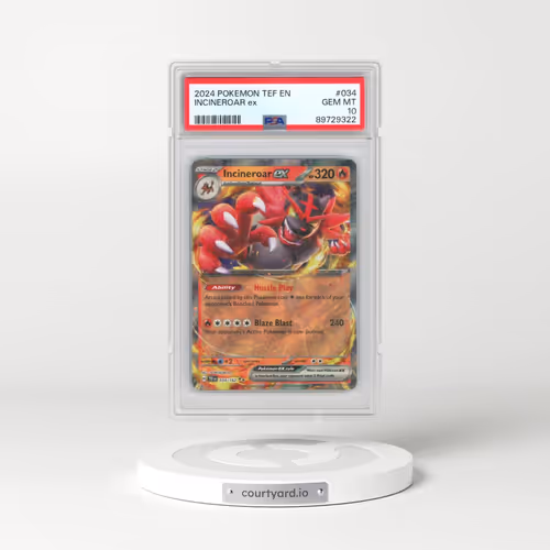2024 Pokémon Tef EN-Temporal Forces #034 Incineroar EX - Holo (PSA 10 GEM MINT)
