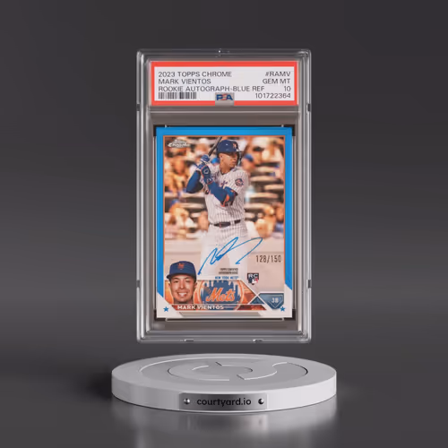 2023 Topps Chrome Rookie Autograph #RAMV Mark Vientos - Blue Refractor (PSA 10 GEM MINT)