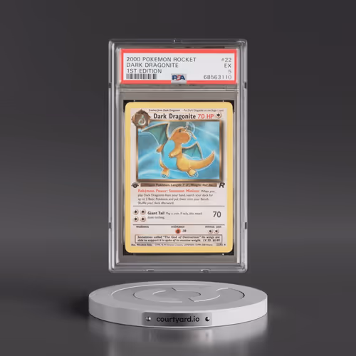 2000 Pokémon Rocket #22 Dark Dragonite - 1st Edition (PSA 5 EX)
