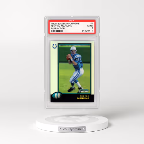1998 Bowman Chrome #1 Peyton Manning - Refractor (PSA 9 MINT)