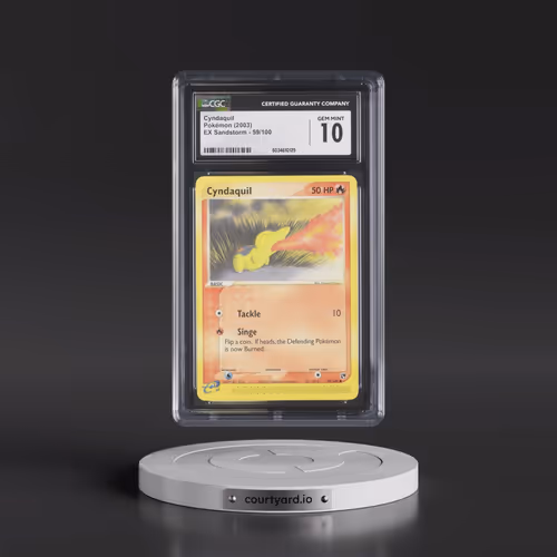 2003 EX Sandstorm (2003 Copyright, w/ "e" Symbol) #59/100 Cyndaquil (CGC 10 GEM MINT)
