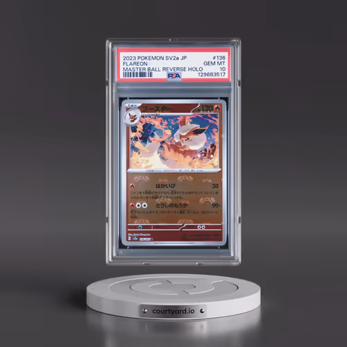 2023 Pokémon Sv2a-Pokemon 151 #136 Flareon - Reverse Holo Master Ball (PSA 10 GEM MINT)