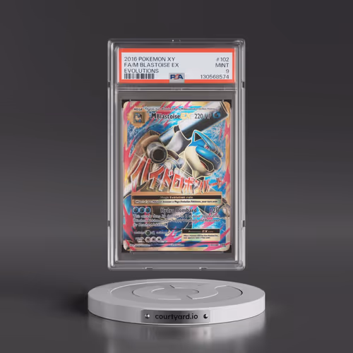2016 Pokémon XY Evolutions #102 M Blastoise EX - Holo Full Art (PSA 9 MINT)