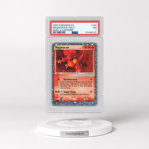 2003 Pokémon EX Ruby & Sapphire #100 Magmar EX - Holo Holo (PSA 7 NM)