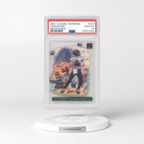 2021 Panini Clearly Donruss Downtown #D19 Tom Brady (PSA 10 GEM MINT)