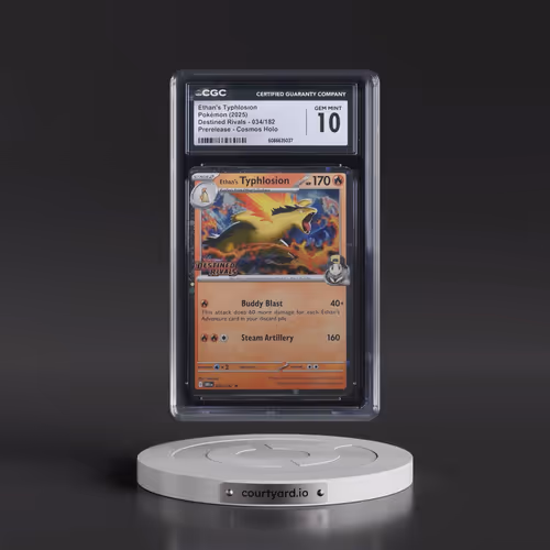 2025 Destined Rivals - DRI EN #034/182 Ethan's Typhlosion - Prerelease Cosmos Holo (CGC 10 GEM MINT)