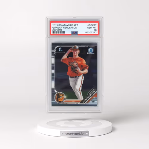 2019 Bowman Draft #BDC22 Gunnar Henderson - Chrome (PSA 10 GEM MINT)