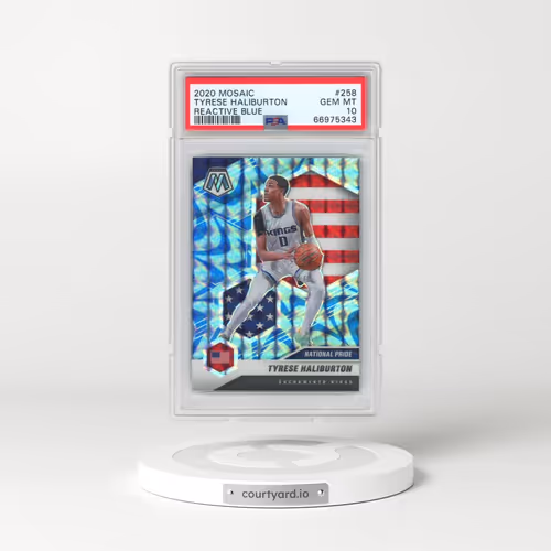 2020 Panini Mosaic #258 Tyrese Haliburton - Reactive Blue (PSA 10 GEM MINT)