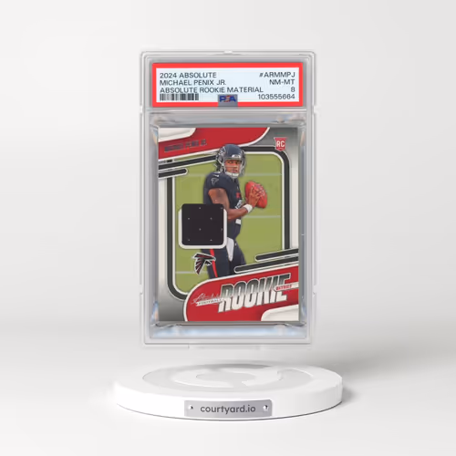 2024 Panini Absolute Absolute Rookie Materials #ARMMPJ Michael Penix Jr. (PSA 8 NM-MT)