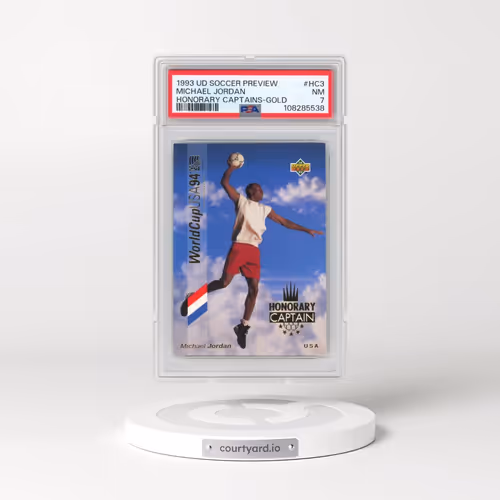 1993 Upper Deck Soccer Honorary Captain English/Spanish #HC3 Michael Jordan - Gold (PSA 7 NM)