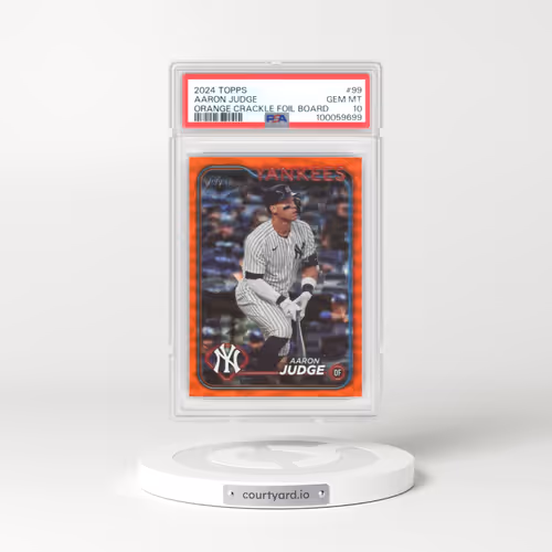 2024 Topps #99 Aaron Judge - Orange Crackle Foil Board (PSA 10 GEM MINT)
