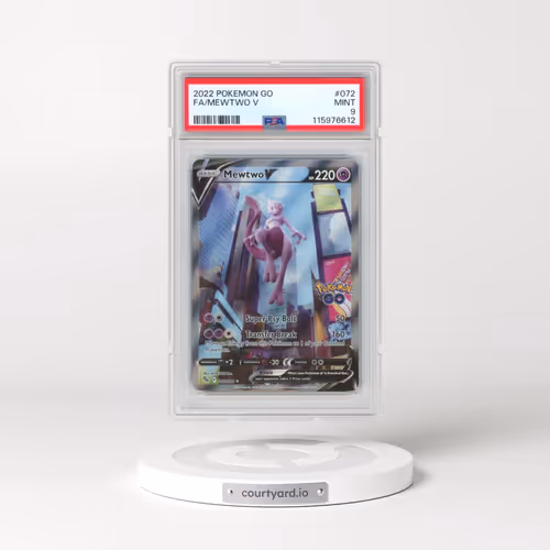 2022 Pokémon Go #072 Mewtwo V - Holo Full Art (PSA 9 MINT)