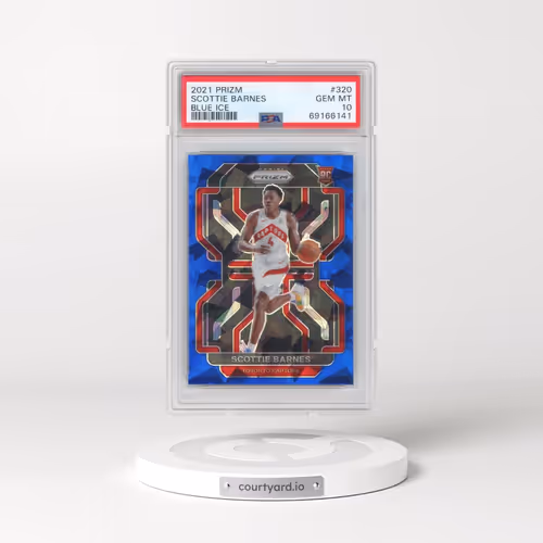 2021 Panini Prizm #320 Scottie Barnes - Blue Ice (PSA 10 GEM MINT)