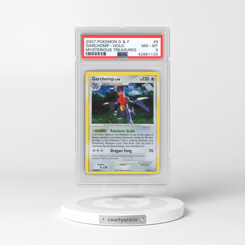 2007 Pokémon Diamond & Pearl Mysterious Treasures #9 Garchomp - Holo (PSA 8 NM-MT)