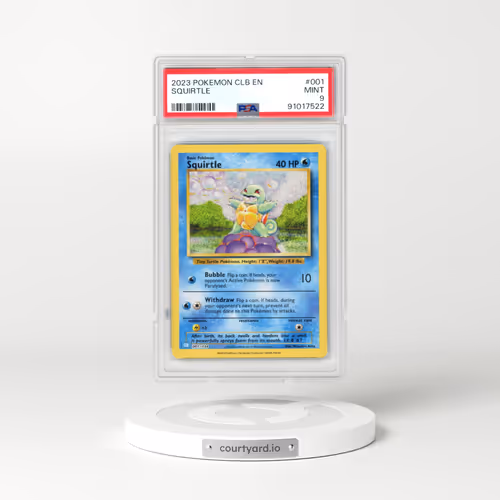 2023 Pokémon Clb-Trading Card Game Classic Blastoise & Suicune EX Deck #001 Squirtle (PSA 9 MINT)