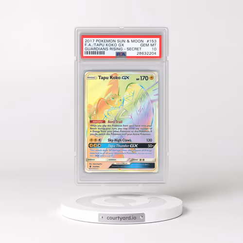 2017 Pokémon Sun & Moon Guardians Rising #153 Tapu Koko GX - Holo Full Art Secret (PSA 10 GEM MINT)