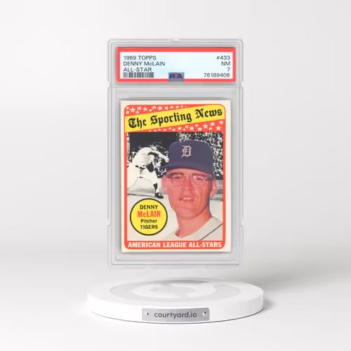 1969 Topps #433 Denny McLain - All-Star (PSA 7 NM)