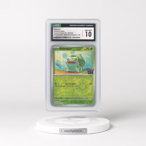 2023 Scarlet & Violet 151 - MEW EN #001/165 Bulbasaur - Reverse Holo Best Buy Exclusive - U.S. (CGC 10 GEM MINT)
