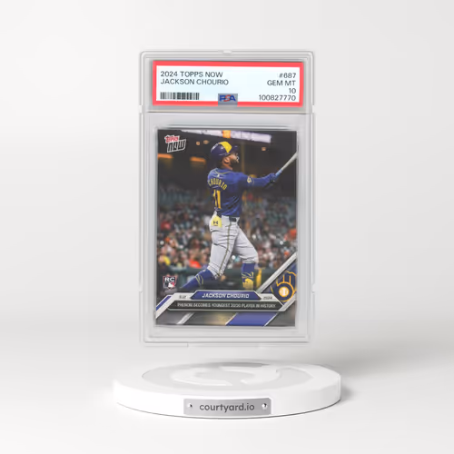 2024 Topps Now #687 Jackson Chourio (PSA 10 GEM MINT)