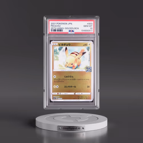 2021 Pokémon Asia 25th Anniversary Promo #003 Pikachu - Golden Box (PSA 10 GEM MINT)