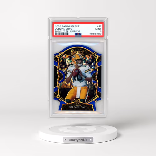 2020 Panini Select #47 Jordan Love - Die-Cut Blue Prizm (PSA 9 MINT)