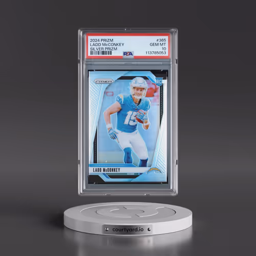2024 Panini Prizm #365 Ladd McConkey - Silver Prizm (PSA 10 GEM MINT)