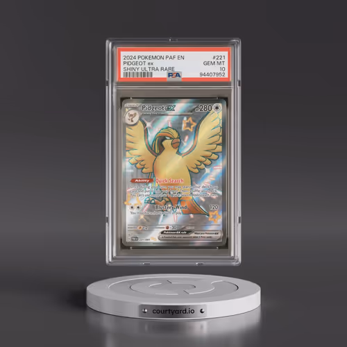 2024 Pokémon Paf EN-Paldean Fates #221 Pidgeot EX - Holo Shiny Ultra Rare (PSA 10 GEM MINT)