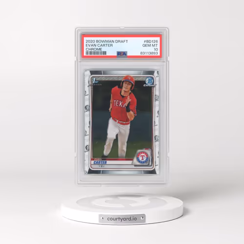2020 Bowman Draft #BD126 Evan Carter - Chrome (PSA 10 GEM MINT)