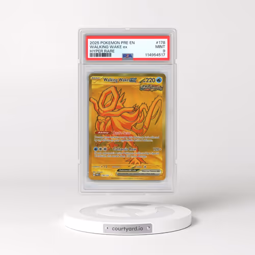 2025 Pokémon Pre EN-Prismatic Evolutions #178 Walking Wake EX - Holo Hyper Rare (PSA 9 MINT)