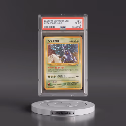 2000 Pokémon Neo #214 Heracross - Holo (PSA 6 EX-MT)