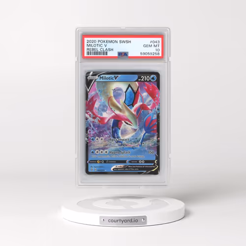 2020 Pokémon Sword & Shield Rebel Clash #043 Milotic V - Holo (PSA 10 GEM MINT)