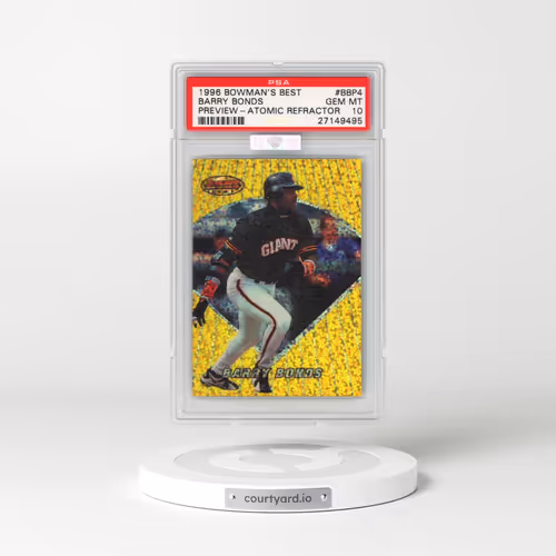 1996 Bowman's Best Preview #BBP4 Barry Bonds - Atomic Refractor (PSA 10 GEM MINT)