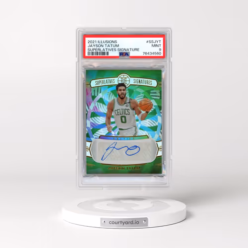 2021 Panini Illusions Superlatives Signatures #SSJYT Jayson Tatum (PSA 9 MINT)