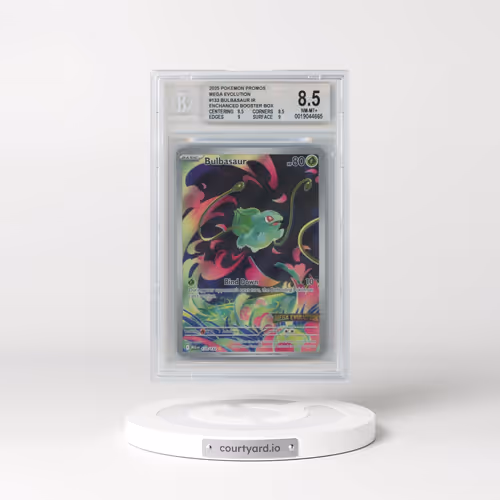 2025 Pokémon Meg EN-Mega Evolution #133 Bulbasaur - Enhanced Booster Box Topper (BGS 8.5 NM-MT+)