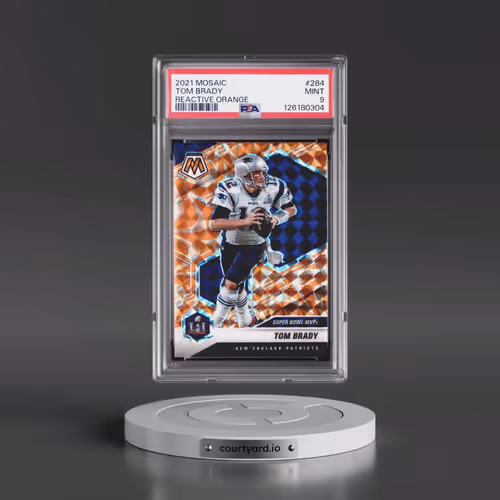 2021 Panini Mosaic #284 Tom Brady - Reactive Orange (PSA 9 MINT)