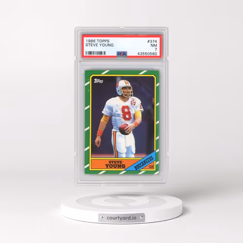 1986 Topps #374 Steve Young (PSA 7 NM)