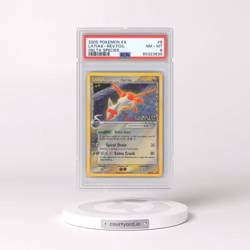 2005 Pokémon EX Delta Species #8 Latias - Reverse Foil (PSA 8 NM-MT)