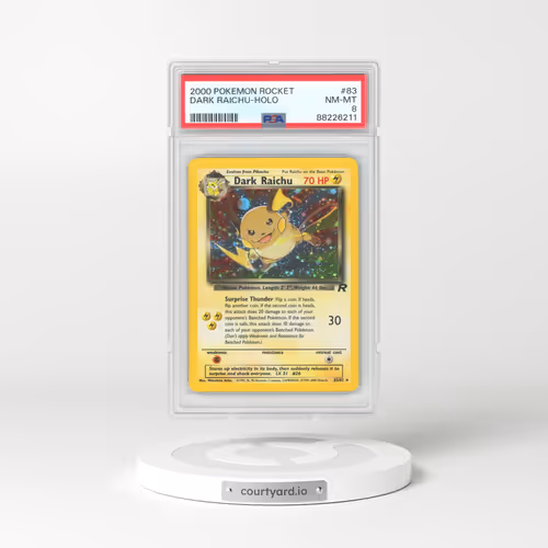 2000 Team Rocket #83 Dark Raichu - Holo (PSA 8 NM-MT)