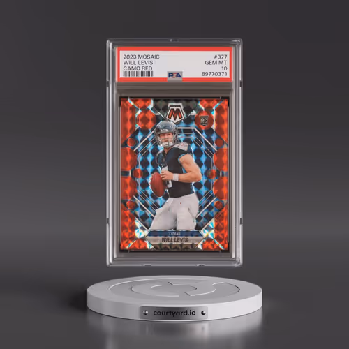 2023 Panini Mosaic #377 Will Levis - Camo Red (PSA 10 GEM MINT)