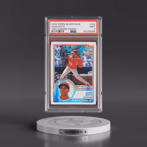 2018 Topps Silver Pack 1983 Chrome Promo #134 Juan Soto (PSA 9 MINT)