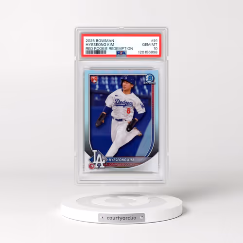 2025 Bowman #91 Hyeseong Kim - Red Rookie Redemption (PSA 10 GEM MINT)