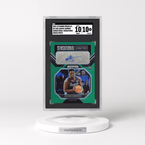 2022 Panini Prizm Draft Picks #SS-ADS Adama Sanogo - Sensational Sigs. Green Prizm (SGC 10 GEM MINT)