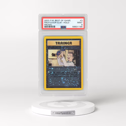 2003 Pokémon Best of Game Promo #3 Professor Elm - Reverse Foil (PSA 9 MINT)
