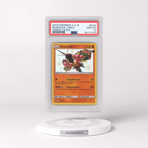 2019 Pokémon Sun & Moon Hidden Fates #SV24 Buzzwole - Holo (PSA 10 GEM MINT)