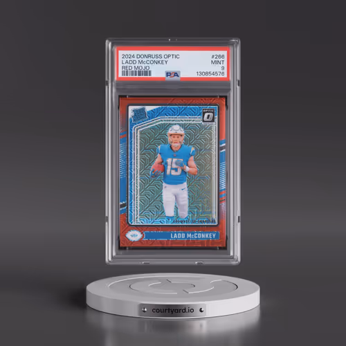 2024 Panini Donruss Optic #266 Ladd McConkey - Red Mojo (PSA 9 MINT)