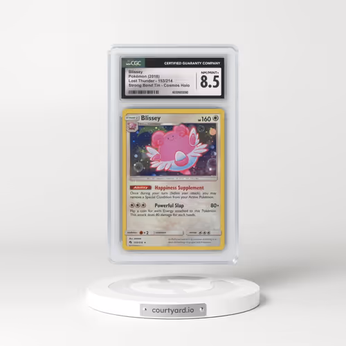 2018 Lost Thunder #153/214 Blissey - Cosmos Holo Strong Bond Tins (CGC 8.5 NM-MT+)