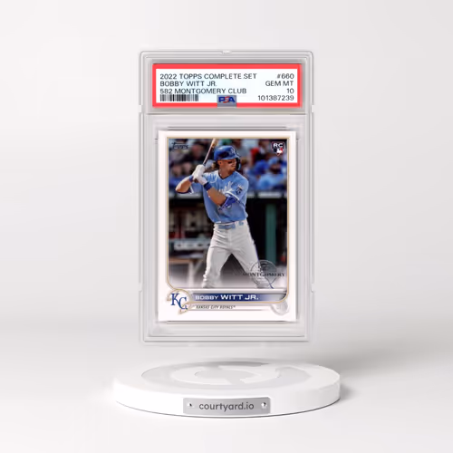 2022 Topps Complete Set #660 Bobby Witt Jr. - 582 Montgomery Club (PSA 10 GEM MINT)