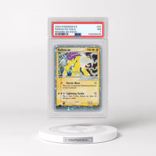 2004 Pokémon EX Team Magma VS Team Aqua #92 Raikou EX - Holo Holo (PSA 7 NM)